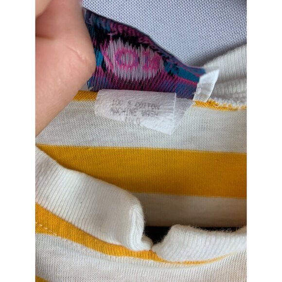 Nautical Yellow & White Striped Sleeveless Tank Top - Picture 2 of 6